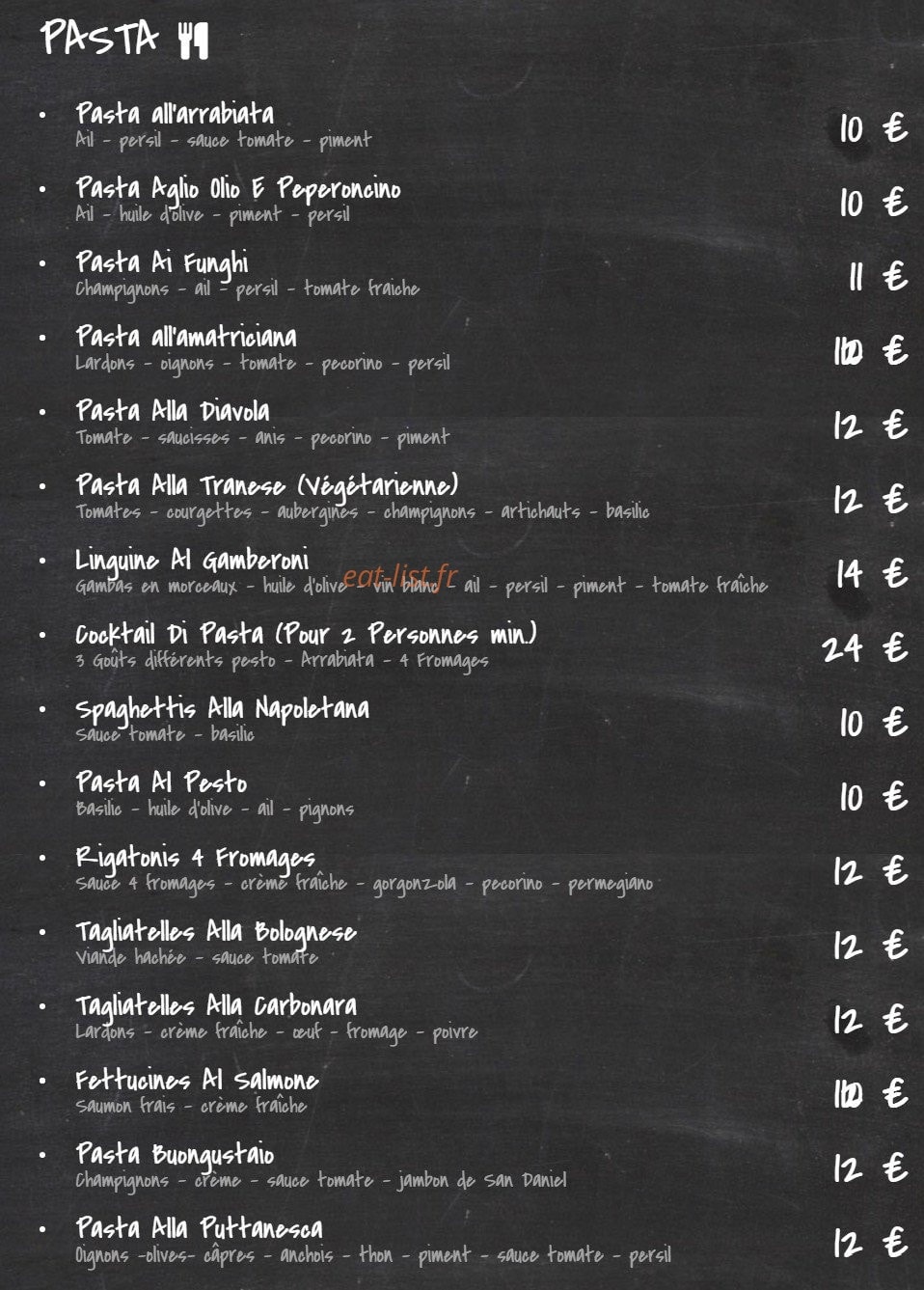 Delices Di Pasta — carte page 2