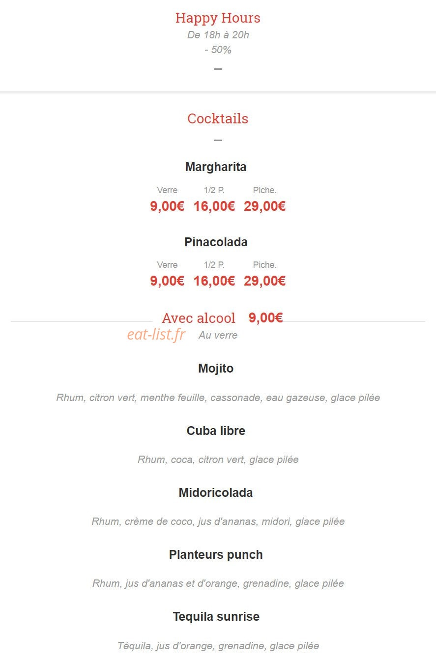 El Gringo — carte page 9