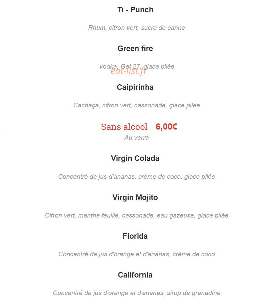 El Gringo — carte page 10