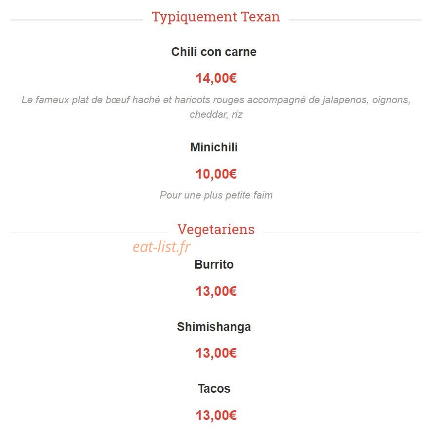 El Gringo — carte page 6