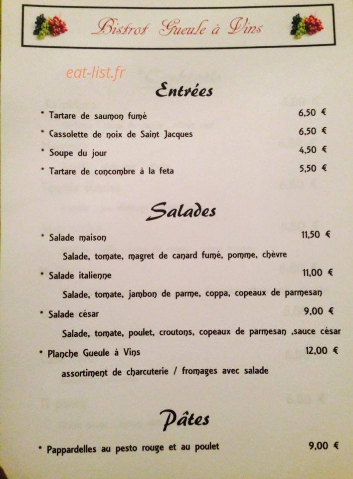 Gueule A Vins — carte page 2