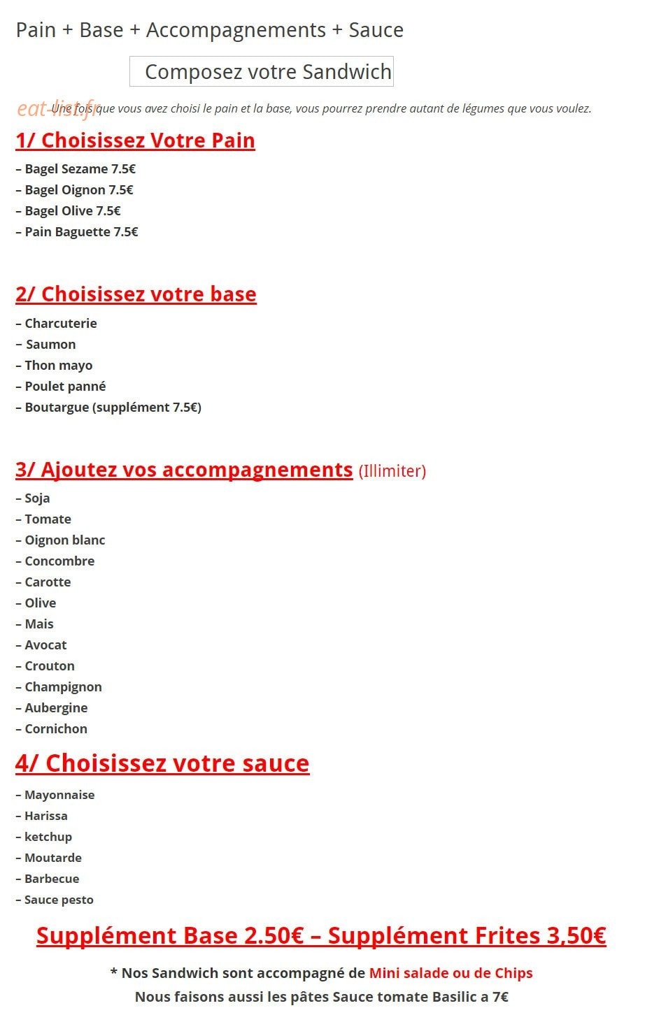Kash'Croute — carte page 1