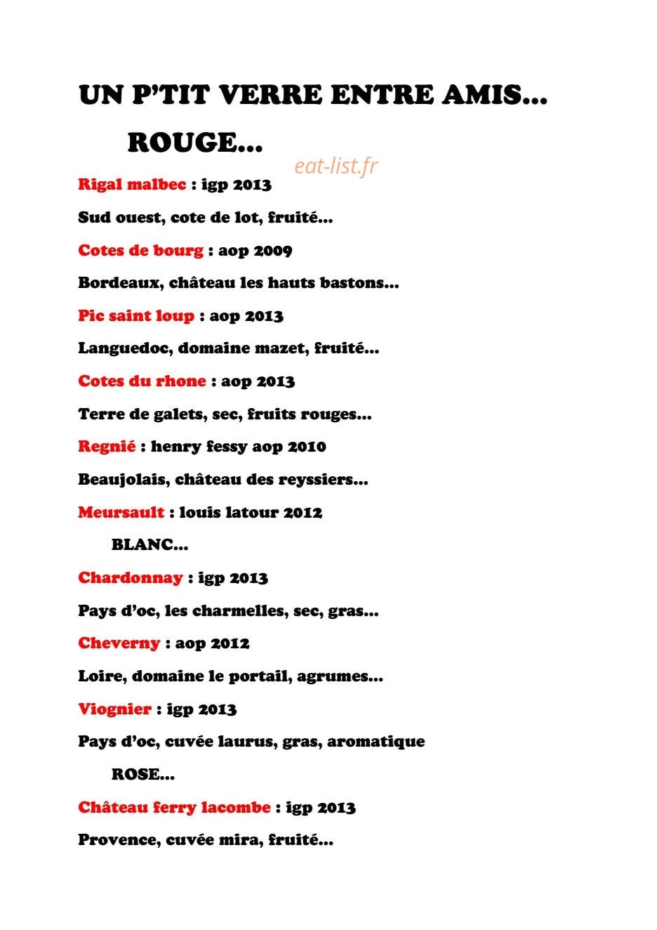 La Cantine — carte page 5