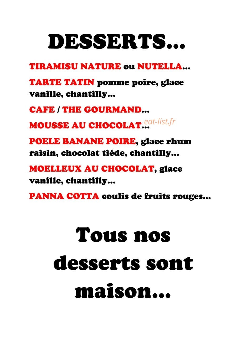 La Cantine — carte page 3