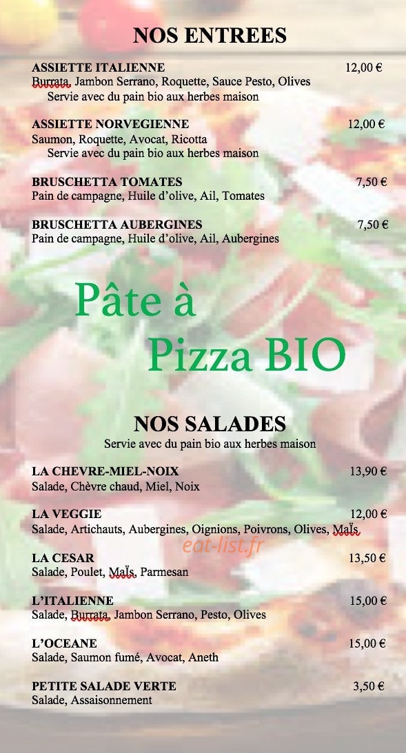 La Caz'à Pizza — carte page 2