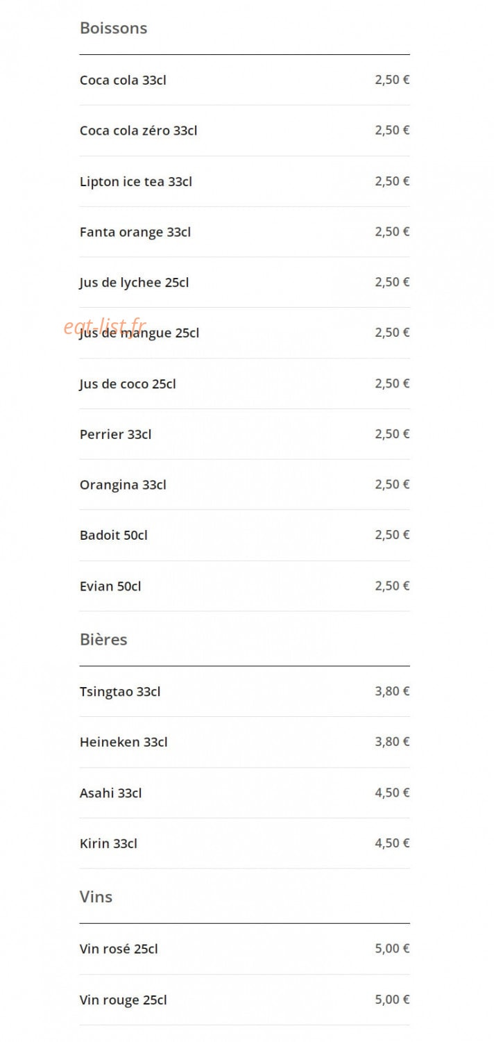 Le Petit Gourmet — carte page 6