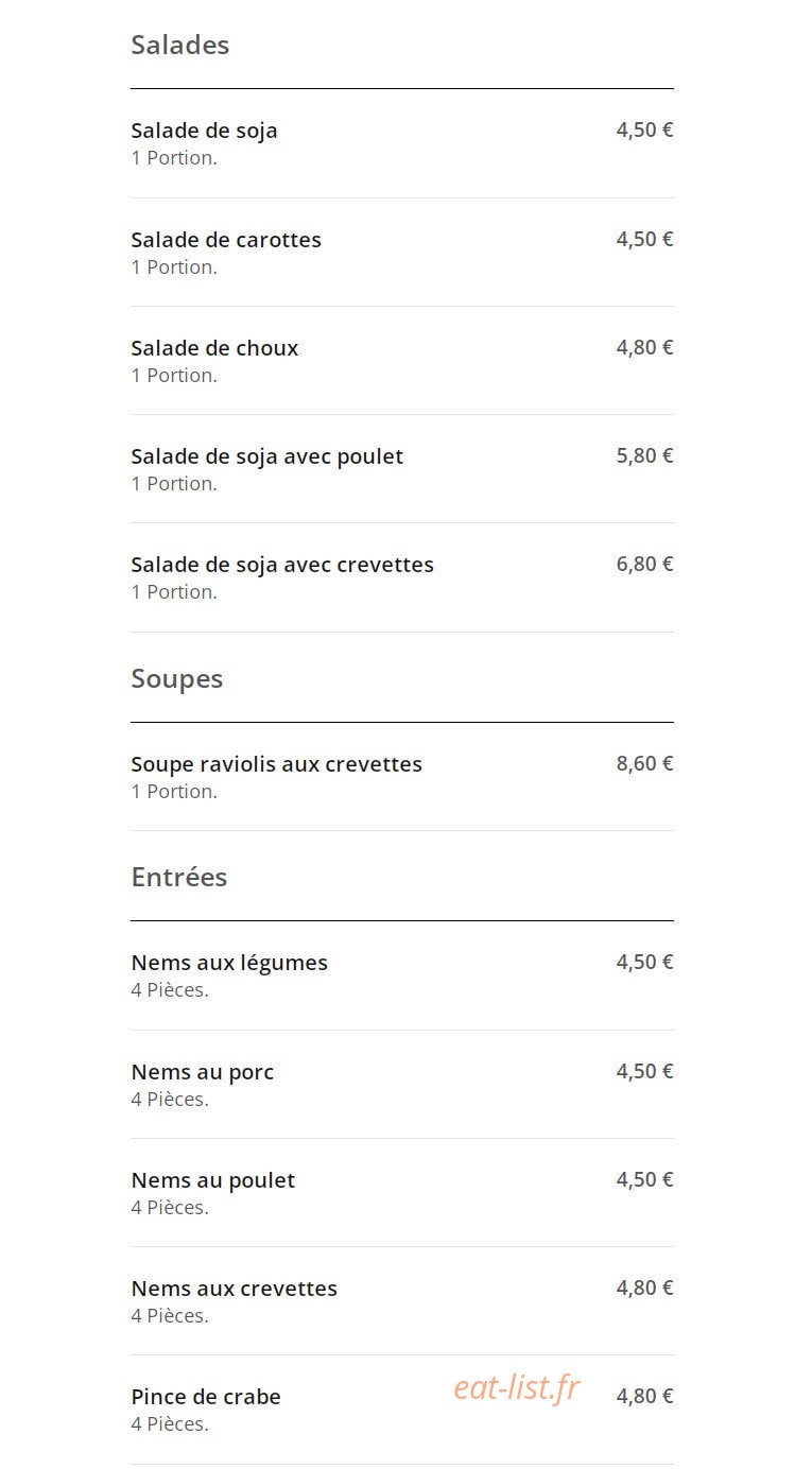 Le Petit Gourmet — carte page 3