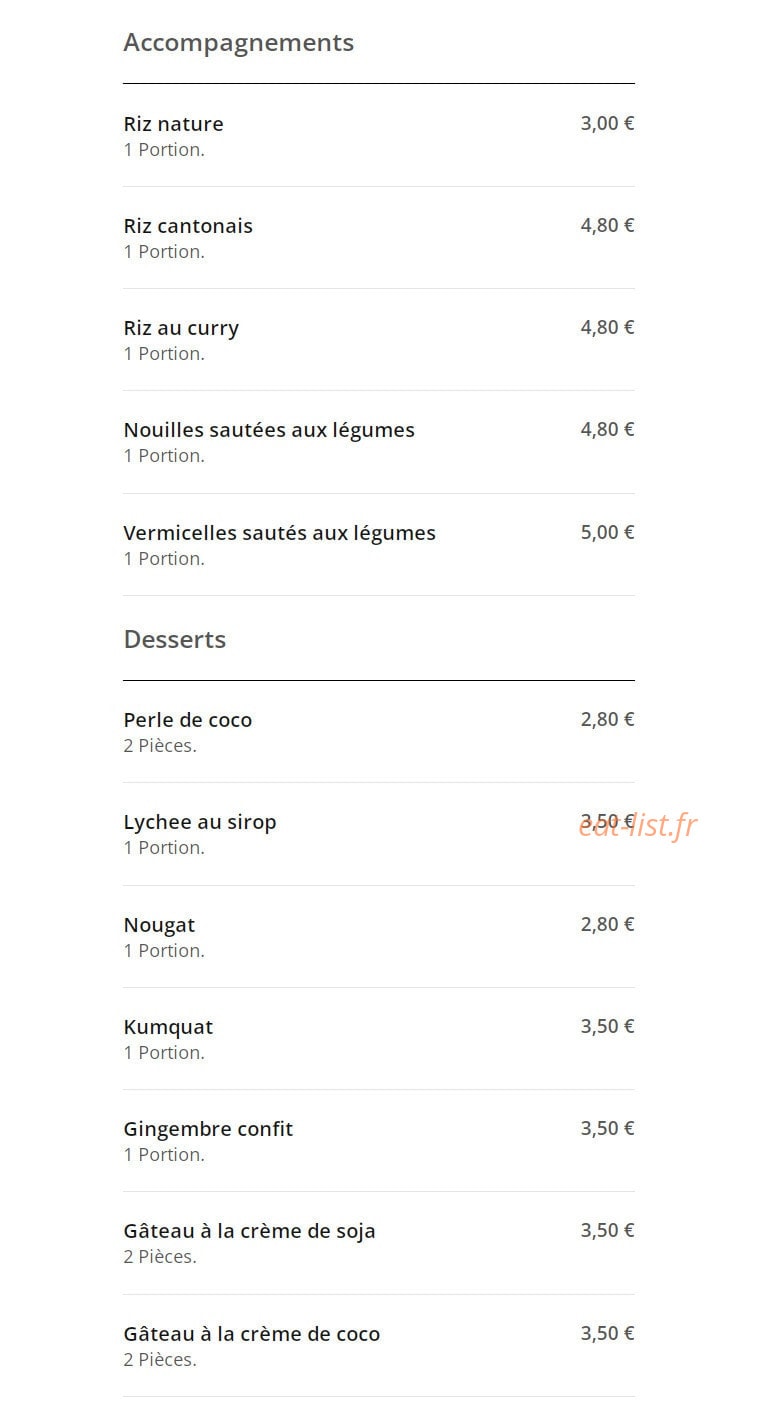 Le Petit Gourmet — carte page 5