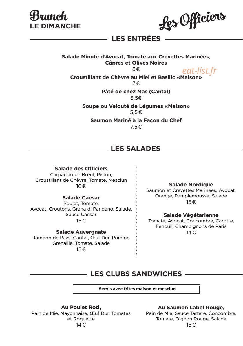 Les Officiers — carte page 2