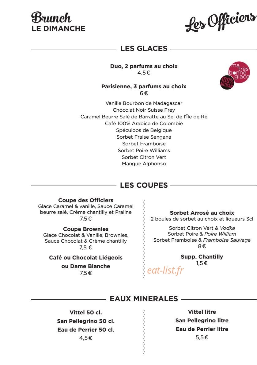 Les Officiers — carte page 6