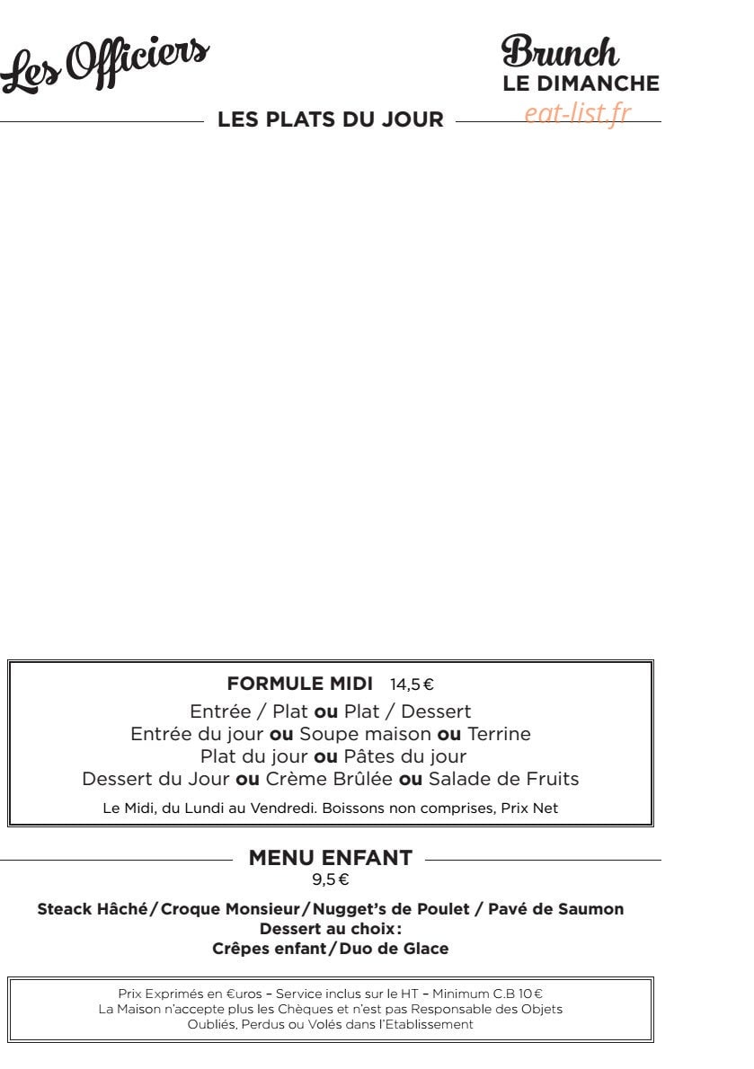 Les Officiers — carte page 1