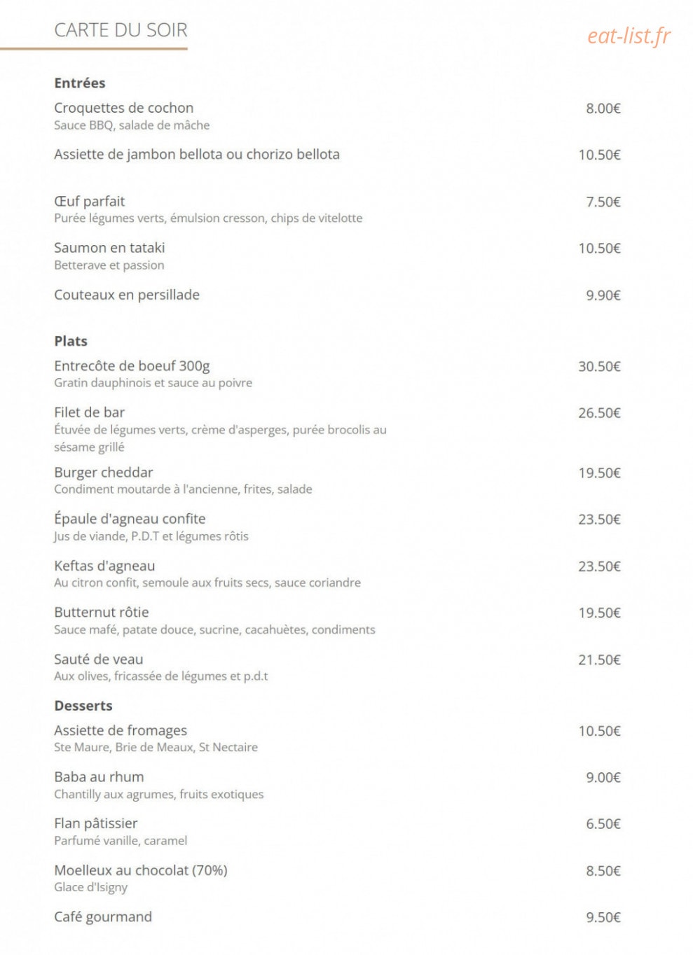 Les Petits Vignerons — carte page 2