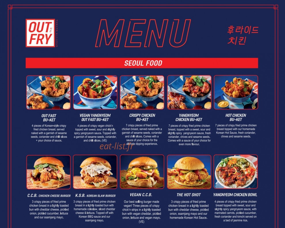 Out Fry — carte page 1