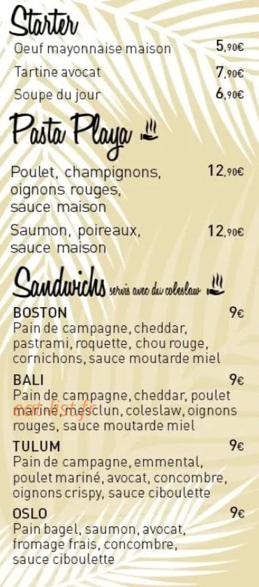 Playa — carte page 2