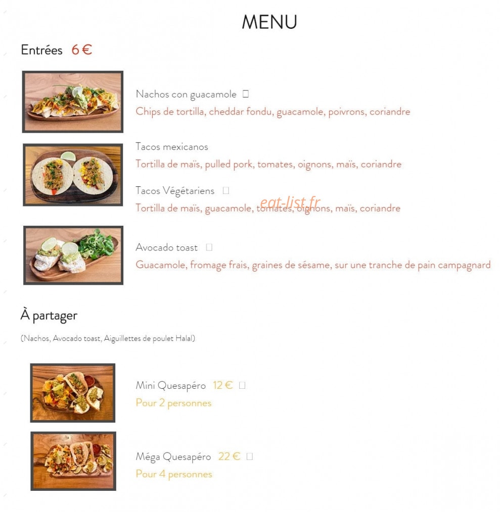 Quesa Loca — carte page 1