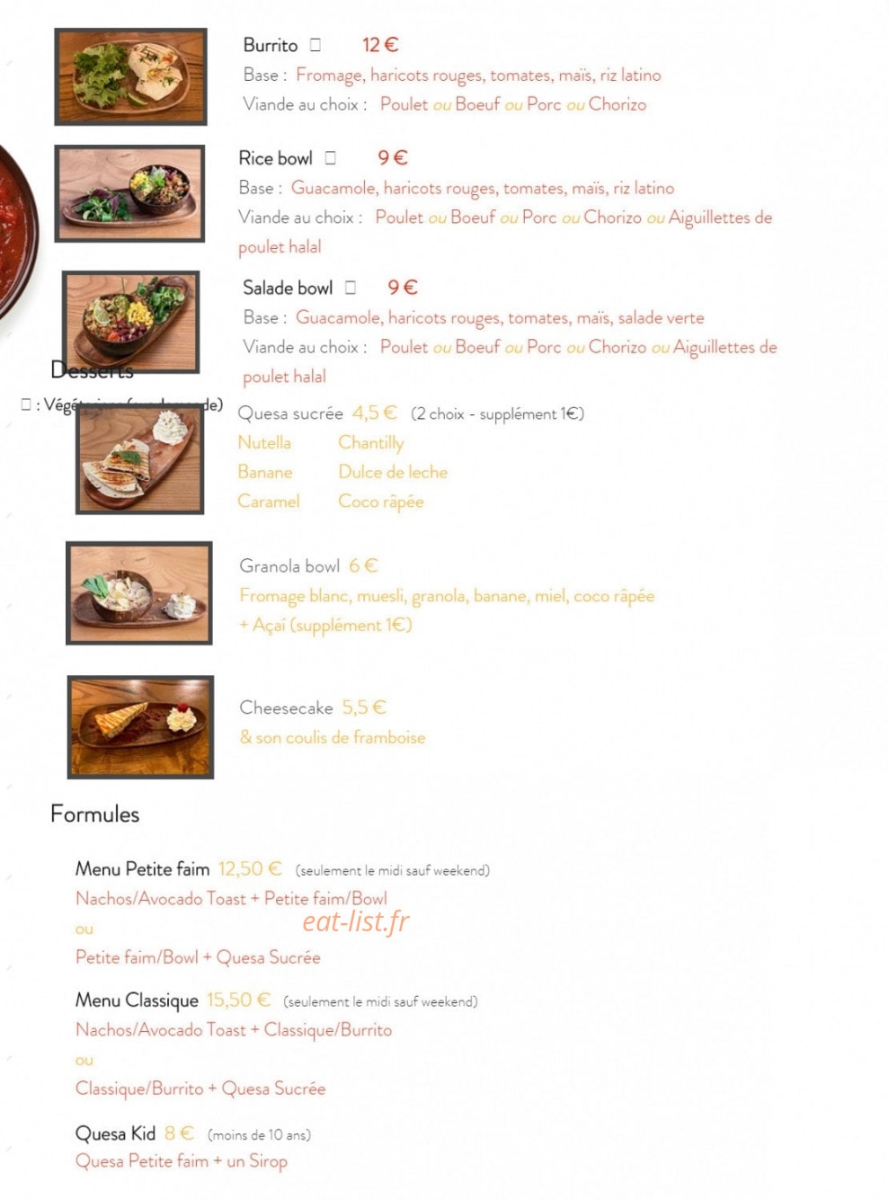 Quesa Loca — carte page 3