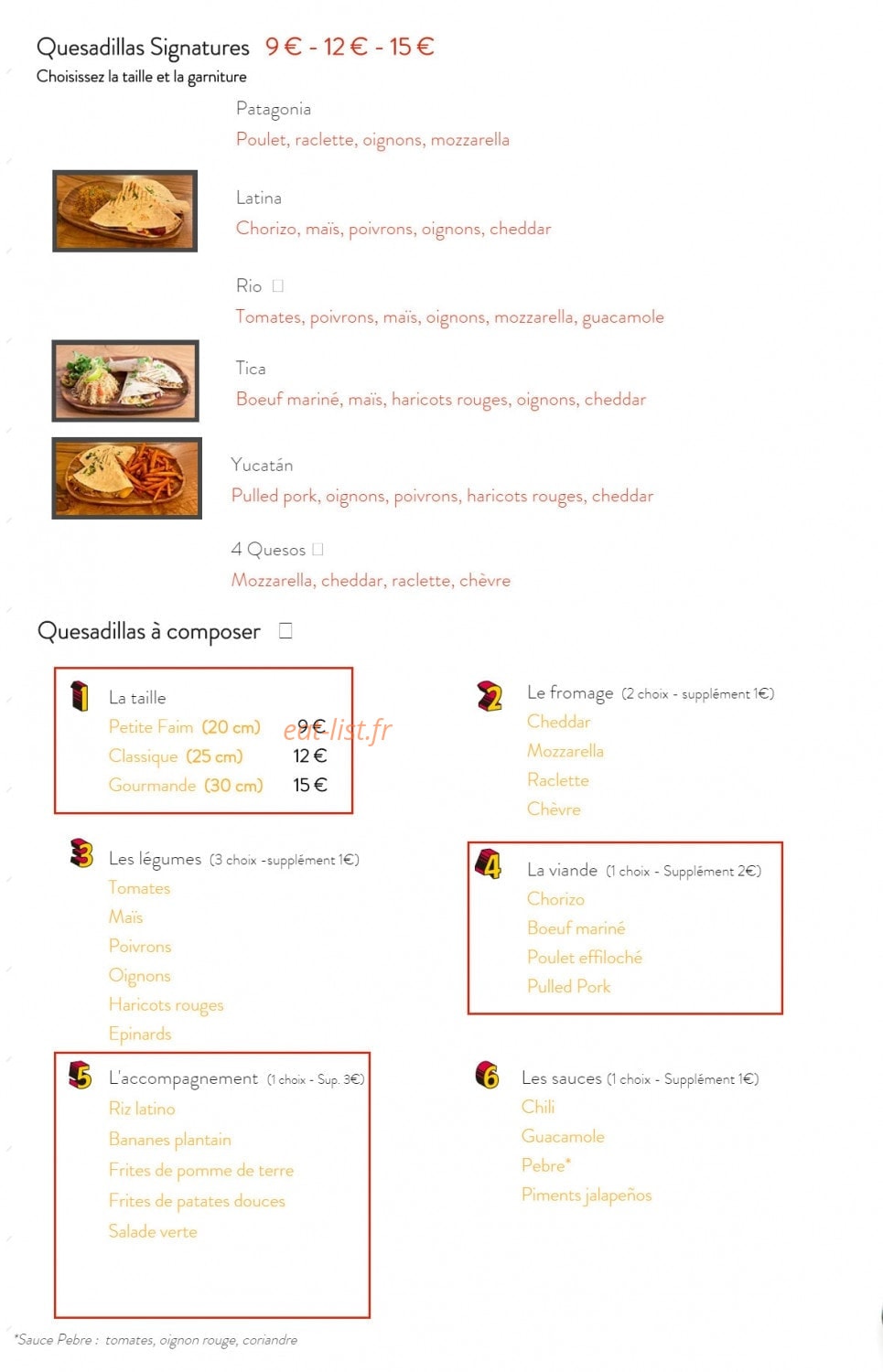 Quesa Loca — carte page 2