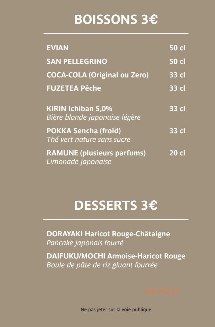Restaurant Panko — carte page 4