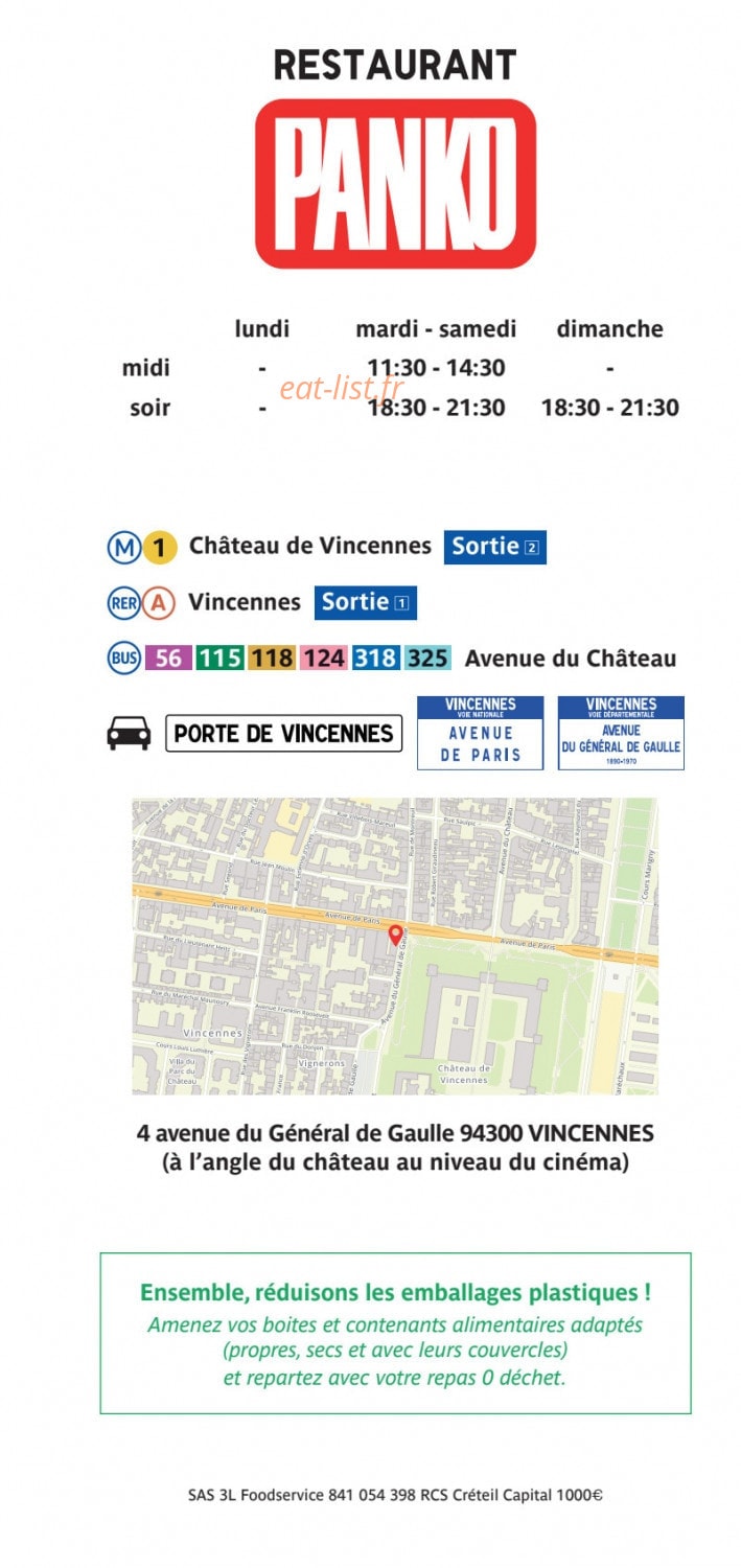 Restaurant Panko — carte page 5