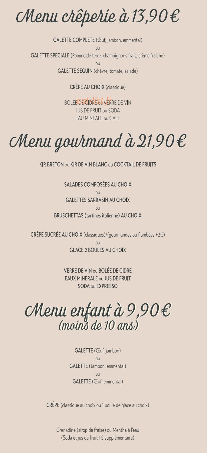 Sucré Salé — carte page 4
