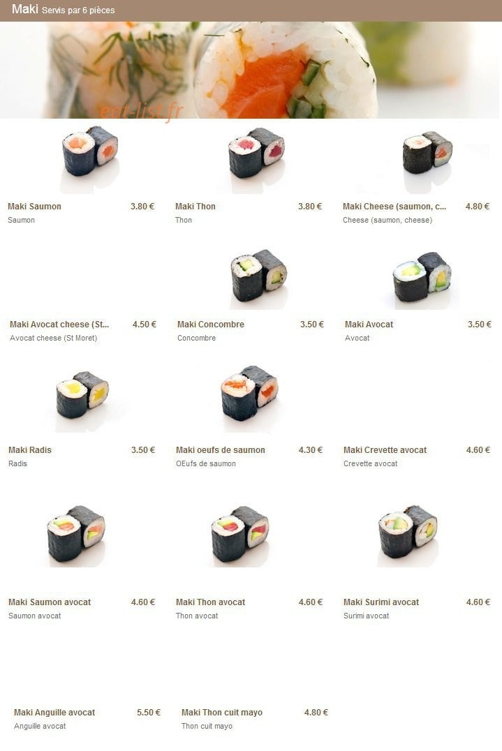 Sushi Chateau — carte page 5