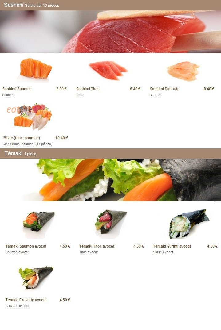 Sushi Chateau — carte page 4