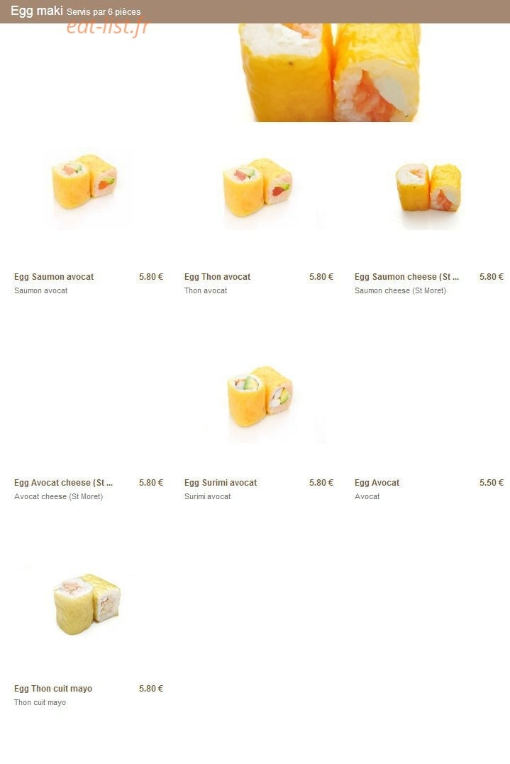 Sushi Chateau — carte page 8