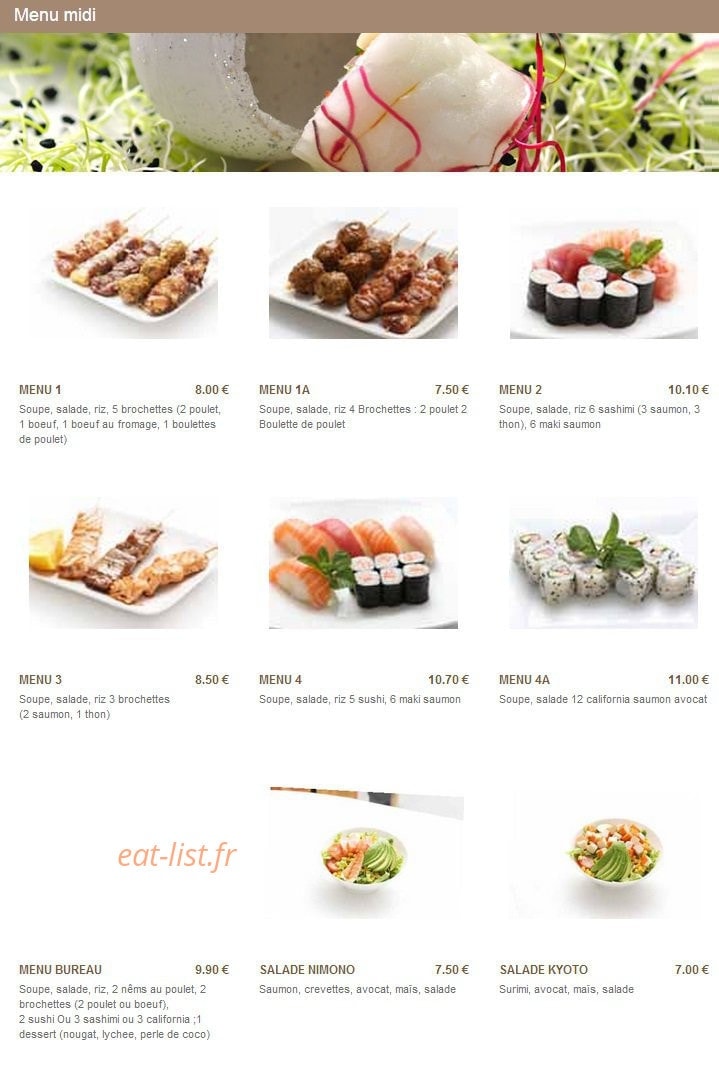 Sushi Chateau — carte page 13