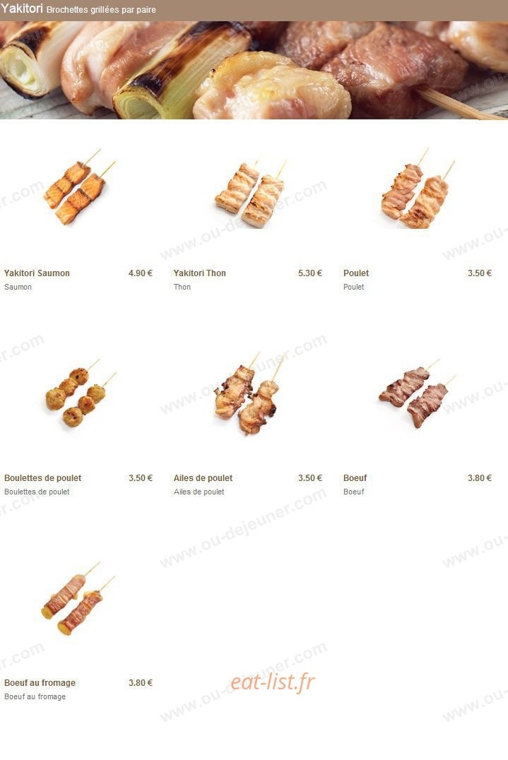 Sushi Chateau — carte page 2