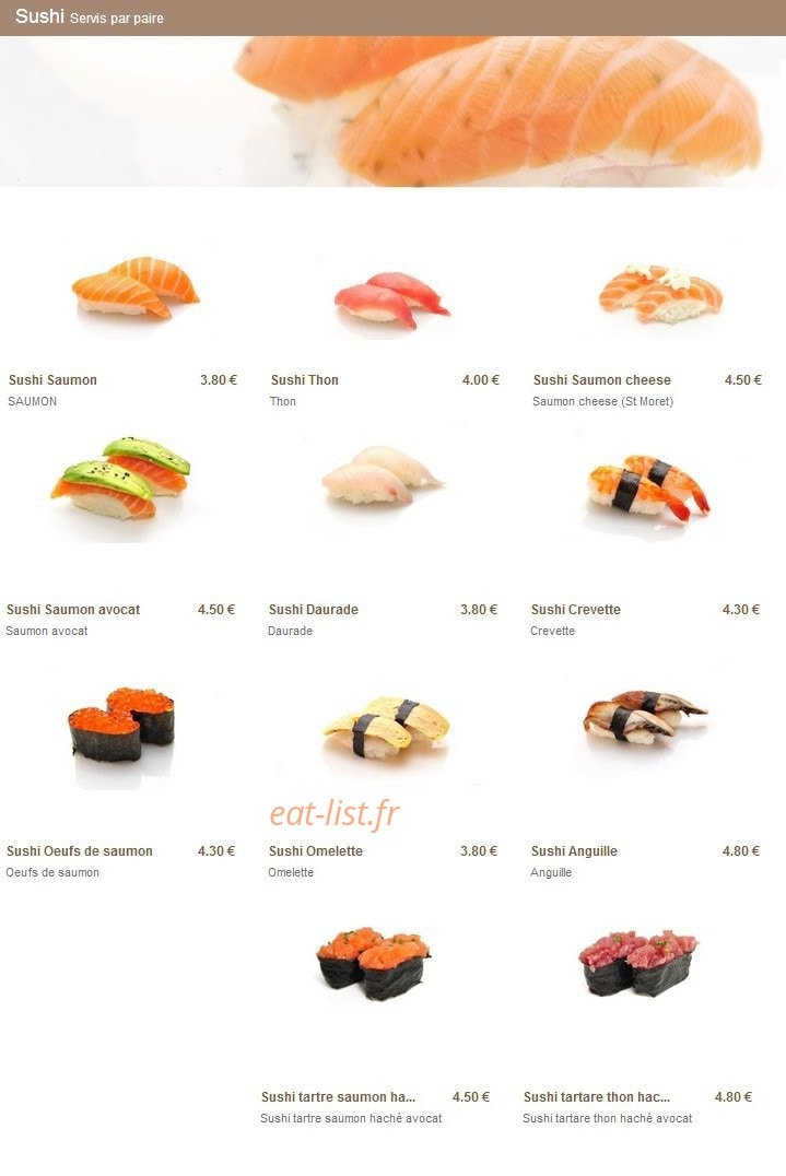 Sushi Chateau — carte page 3