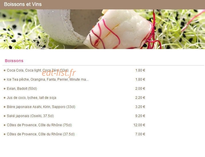 Sushi Chateau — carte page 14