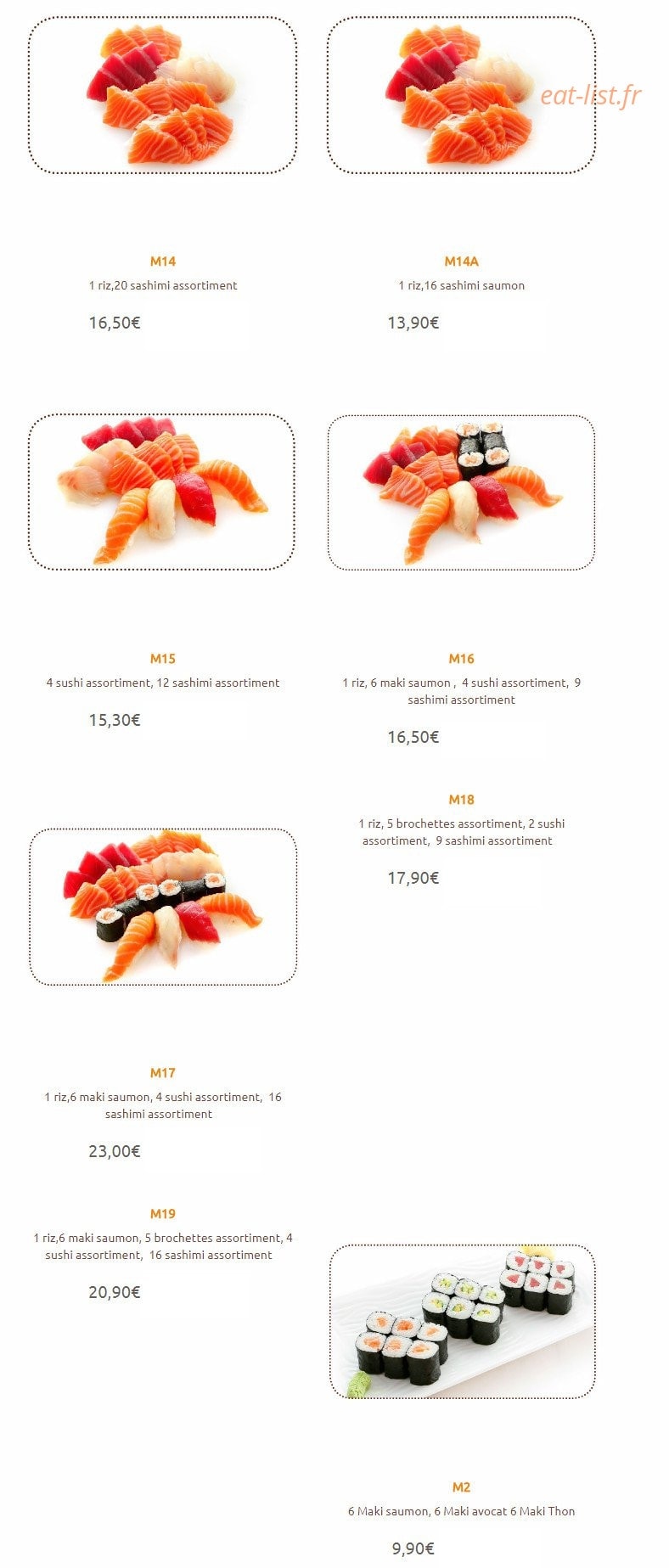 Sushi Fun — carte page 22