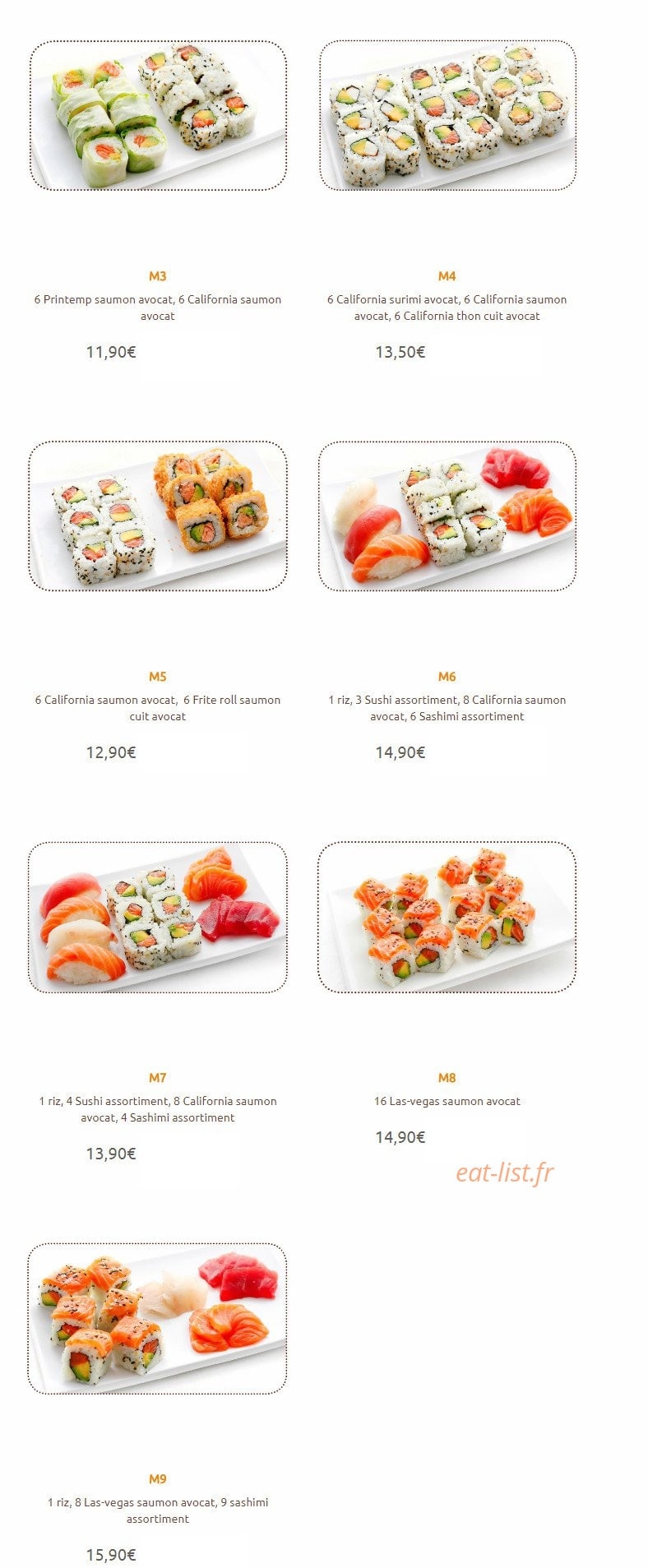 Sushi Fun — carte page 23