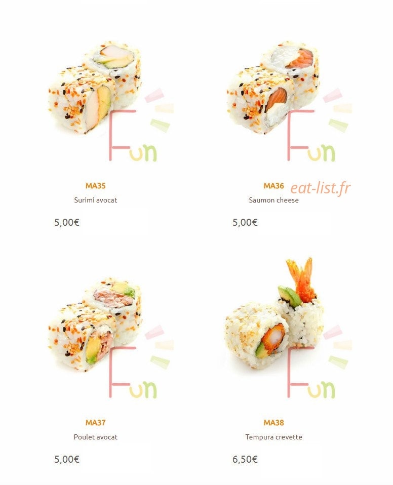 Sushi Fun — carte page 11
