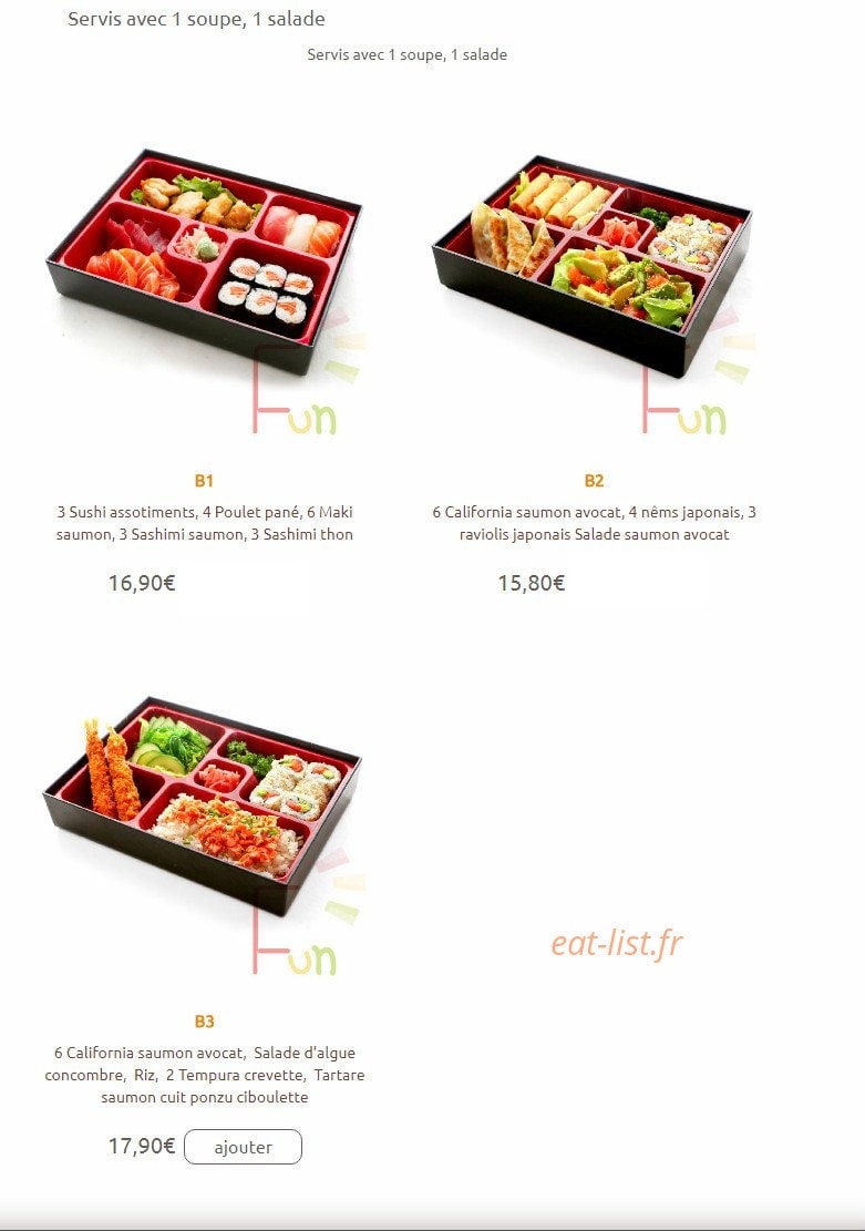 Sushi Fun — carte page 27