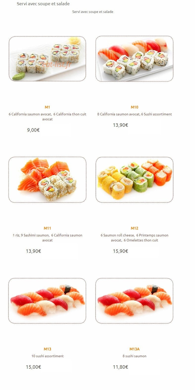 Sushi Fun — carte page 21