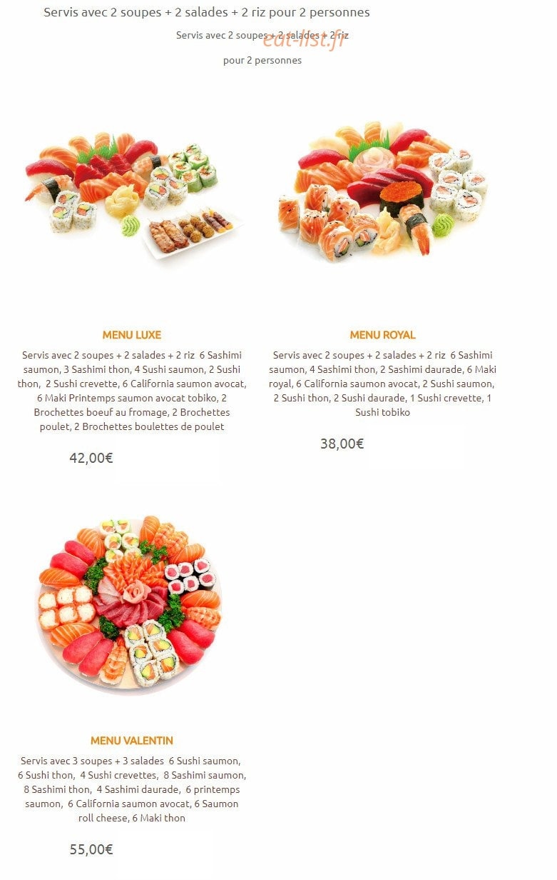 Sushi Fun — carte page 19