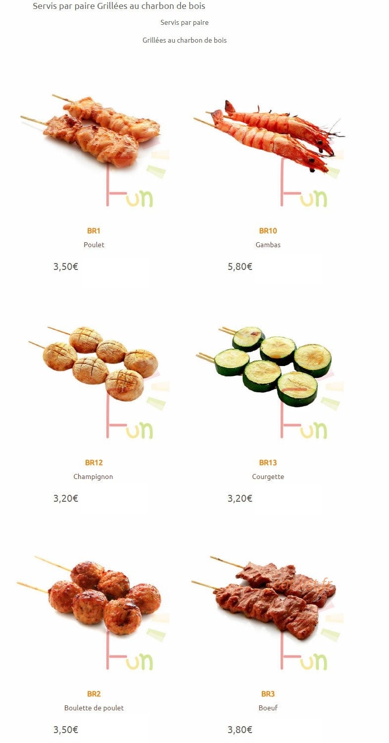 Sushi Fun — carte page 1