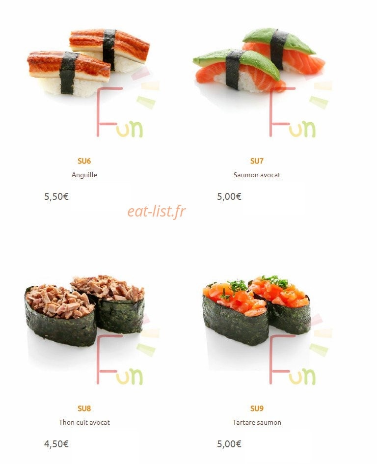 Sushi Fun — carte page 6