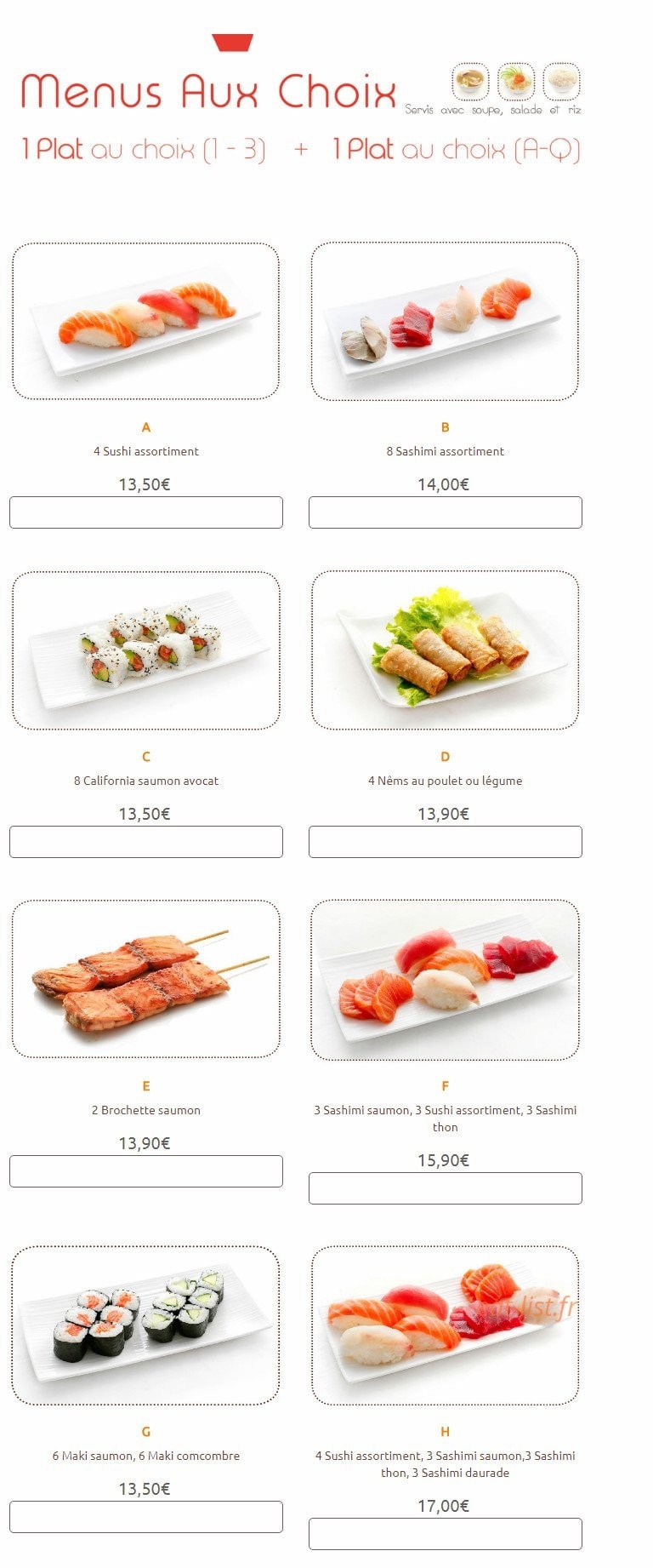 Sushi Fun — carte page 28