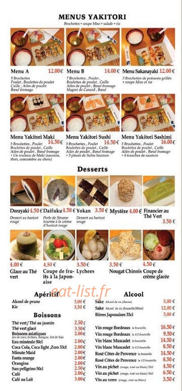 Sushi Sei — carte page 5
