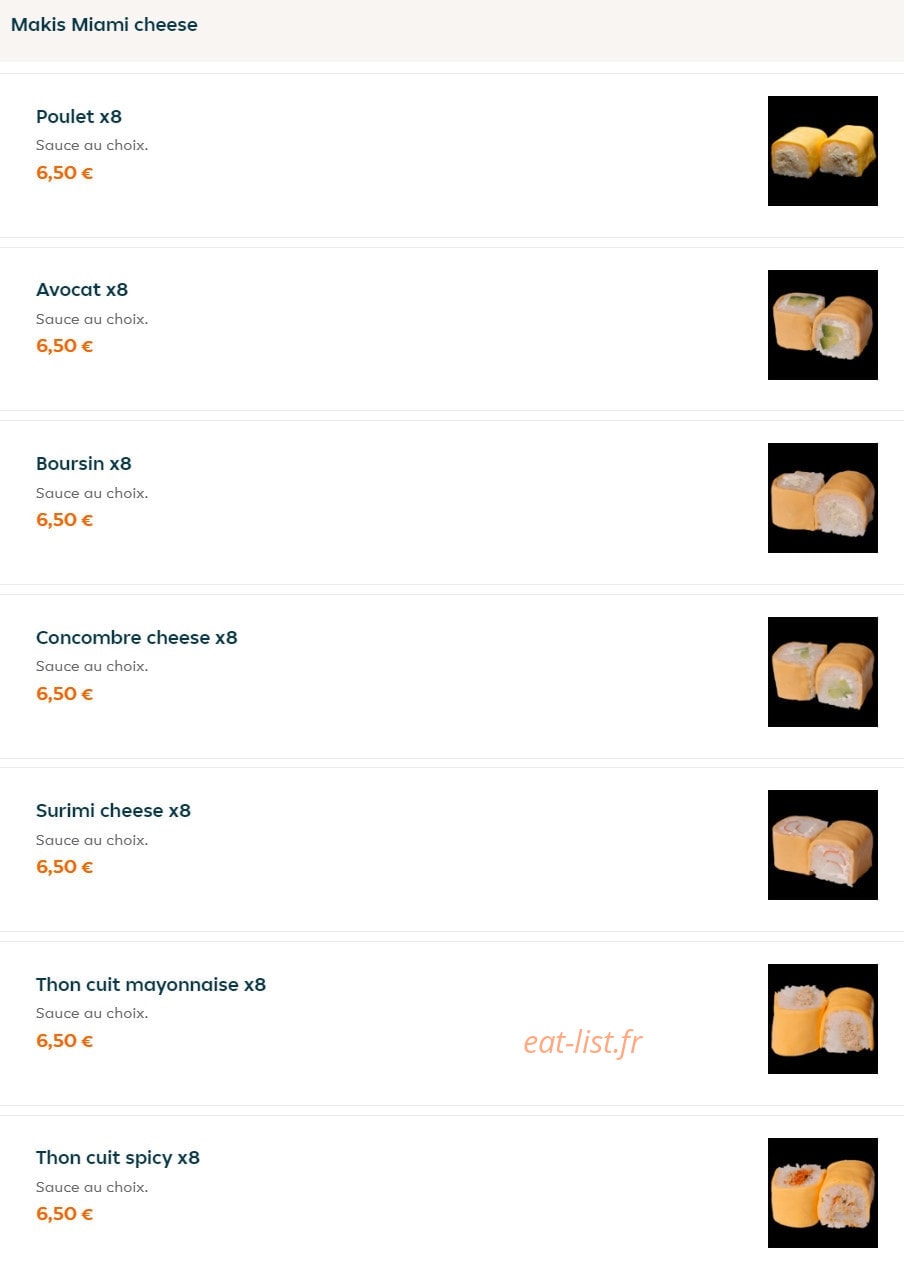Sushi Thaï — carte page 14