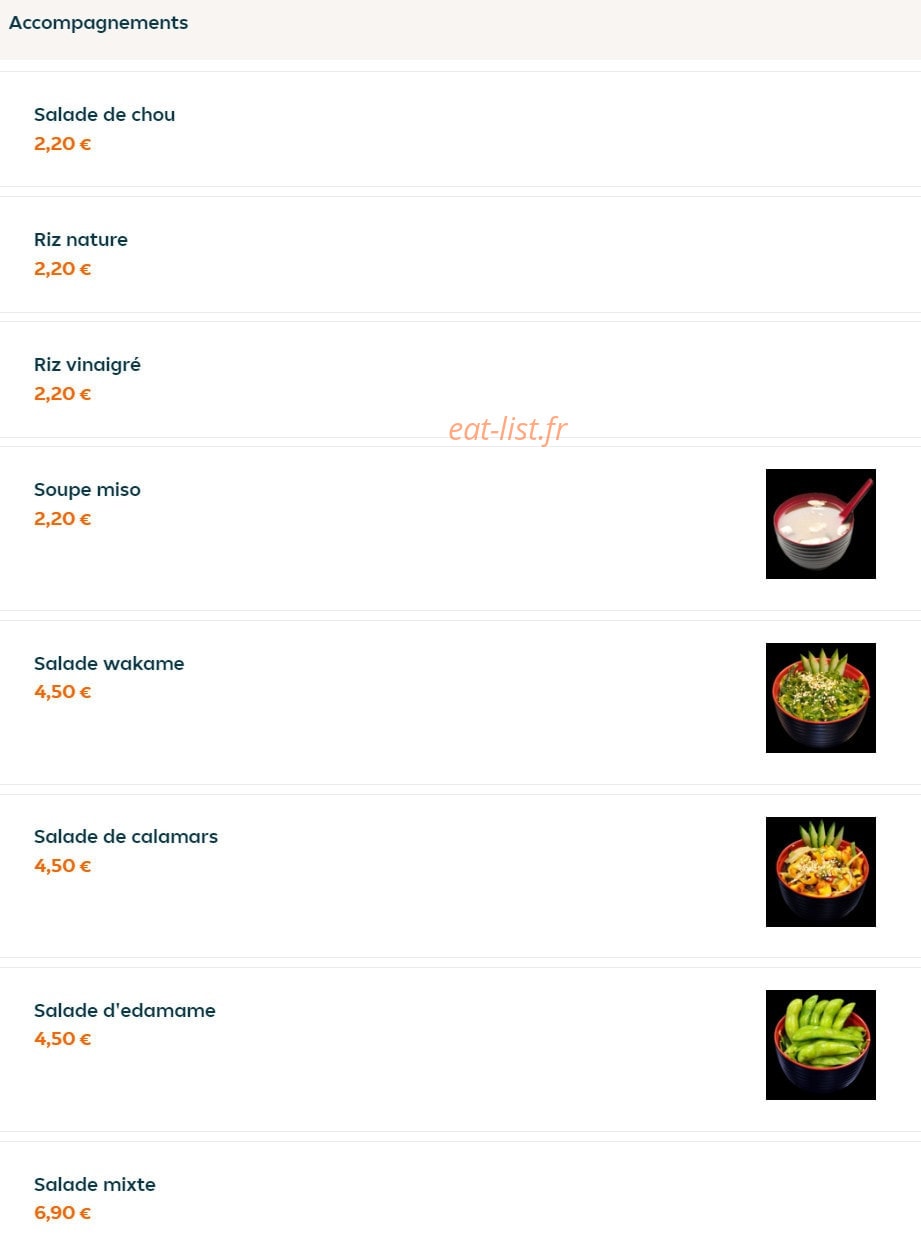 Sushi Thaï — carte page 25