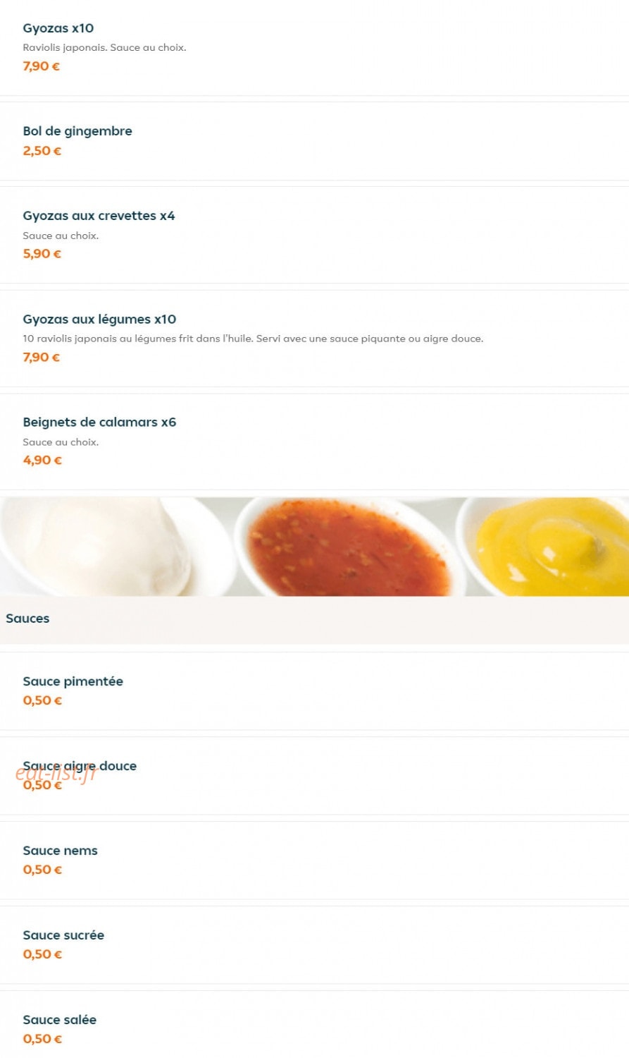 Sushi Thaï — carte page 26