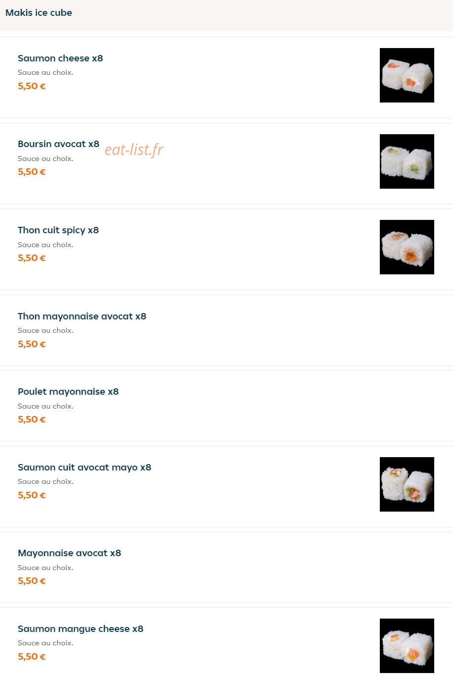 Sushi Thaï — carte page 13