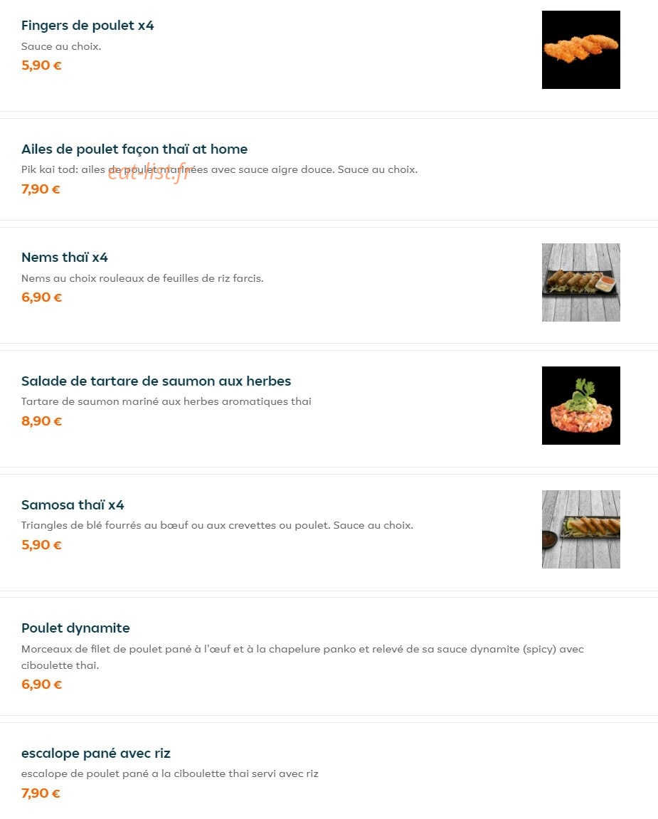 Sushi Thaï — carte page 24