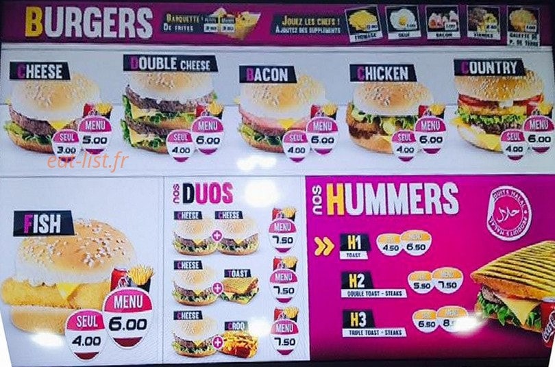 Vincennes Food — carte page 2
