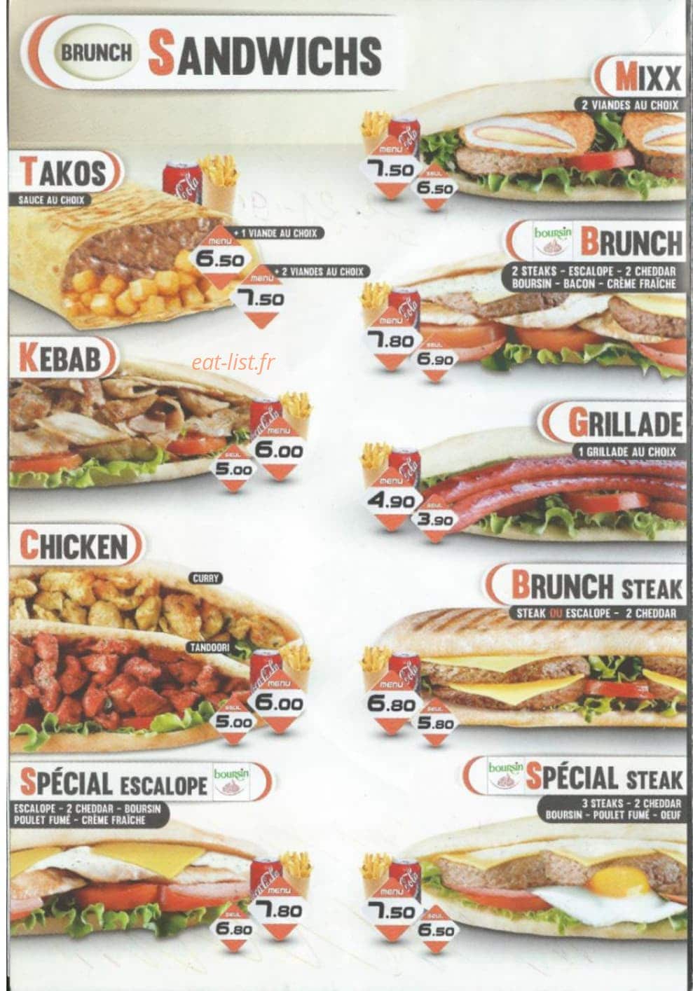 Brunch — carte page 2