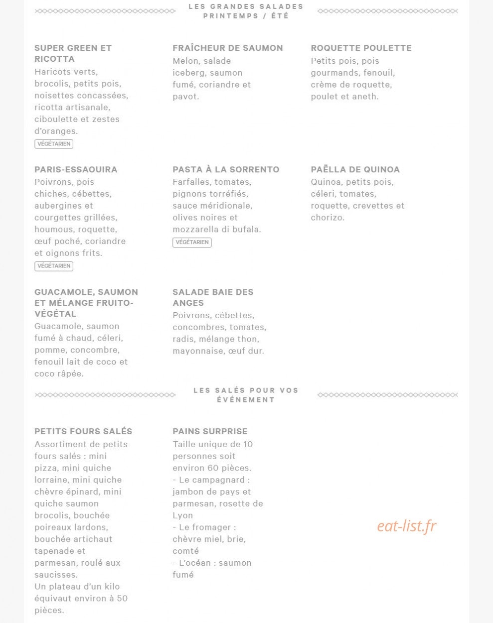 Eric kayser — carte page 3