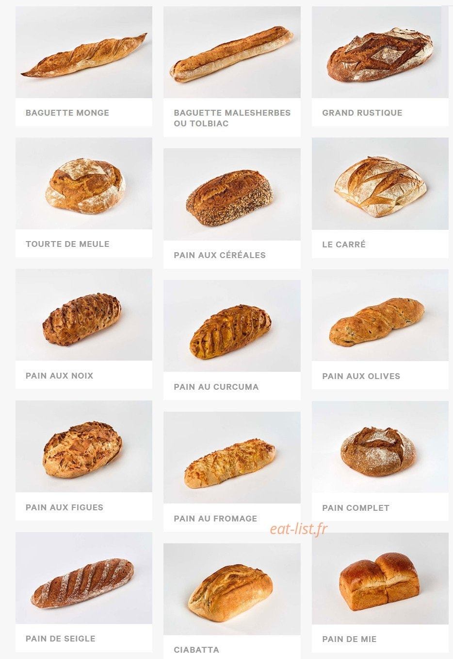 Eric kayser — carte page 4